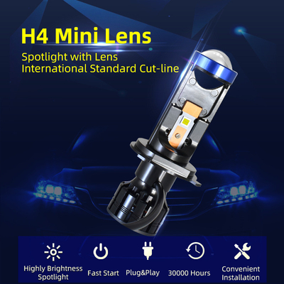H4 Mini Lens Led Scheinwerferbirnen 45W Hallo Abblendlicht Led Projektorscheinwerfer H4 Auto Led Scheinwerfer